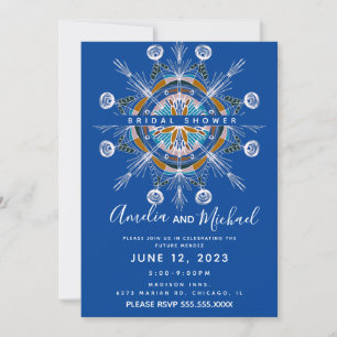 Moderne Mandala-Handzeichnung Boho-Kunst Junggesel Einladung