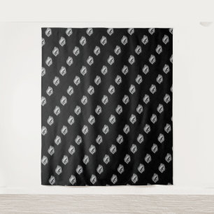 MODERNE Mandala KLEINE LINIEN - SCHWARZE EYE Tapes Wandteppich