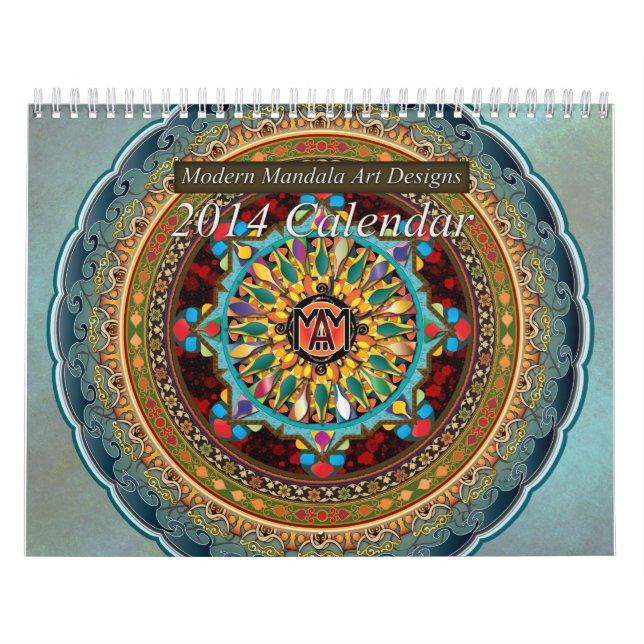 Moderne Mandala-Kunst entwirft Kalender 2014 (Titelbild)