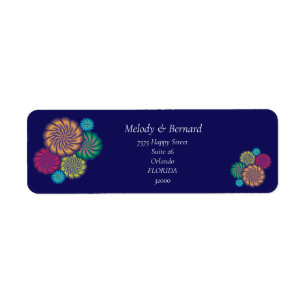 Moderne Mandalas aus Florrosa. Blaue Rücksendeadr