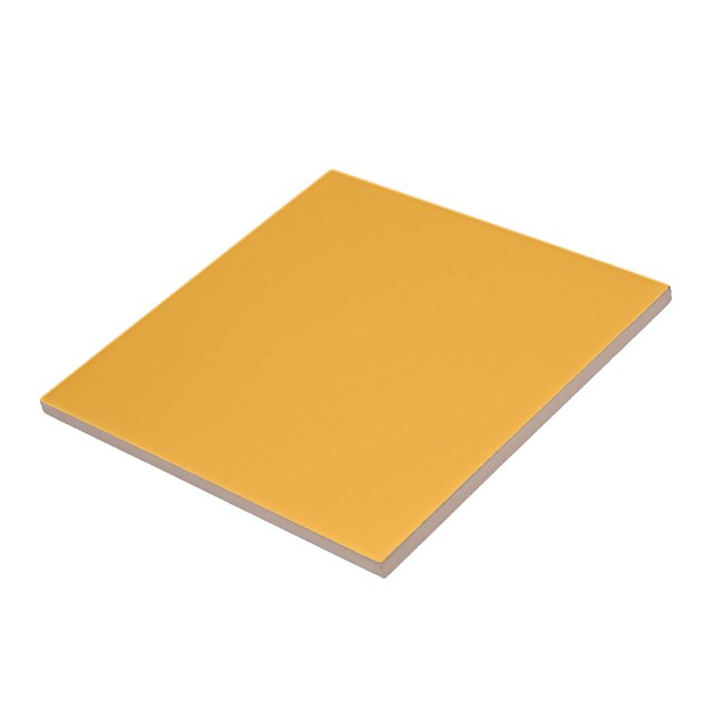 Moderne Mangogelbe Einfarbige Farbe Fliese (Seite)