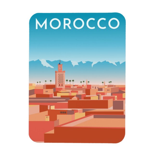 Moderne Marakesh Travel Magnet (Vertikal)