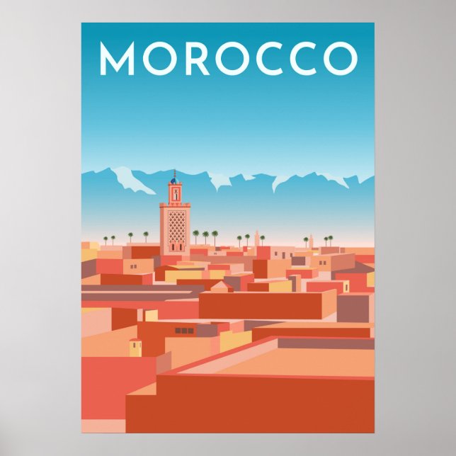 Moderne Marakesh Travel Poster (Vorne)