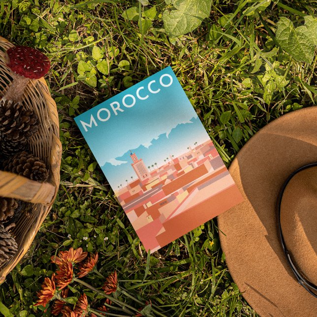 Moderne Marakesh Travel Postkarte (Von Creator hochgeladen)