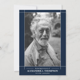 Moderne Marine u. Weiß in liebevollem Dankeskarte