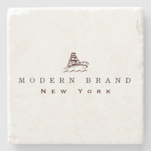 Moderne Marke Oxblut Red Black Coastal Boat  Steinuntersetzer