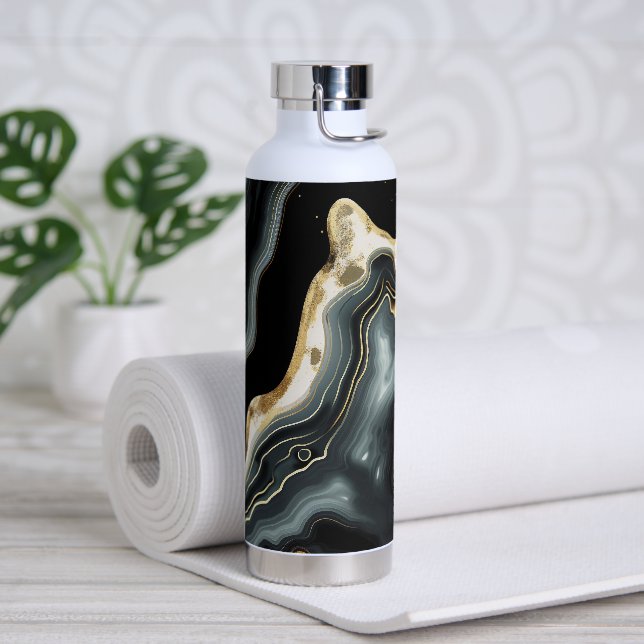 Moderne Marmor Trinkflasche (Yoga)