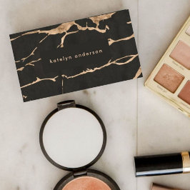 Moderne Marmorgoldfolie Edelstein Innenarchitektin Visitenkarte