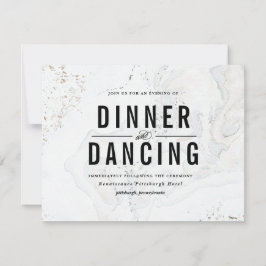 Moderne Marmorhochzeitkarte | Schwarz Einladung