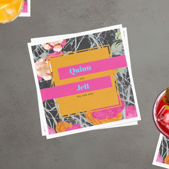 Moderne marmorierte, maximale blutige Hochzeit Serviette (Von Creator hochgeladen)