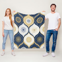 Moderne marokkanische geometrische nahtlose Muster Fleecedecke