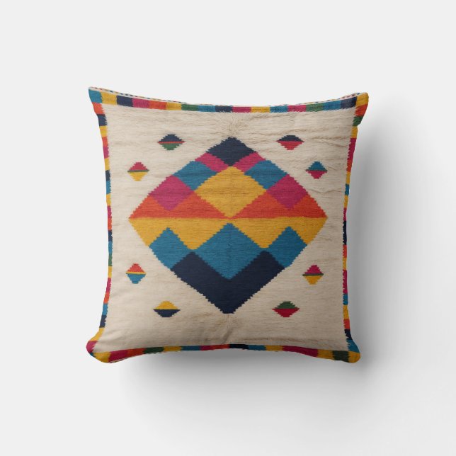 Moderne marokkanische Kilim Kissen: Minimalistisch Kissen (Vorderseite)