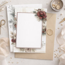 Moderne Maroon Floral Blank Hochzeit