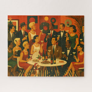 Moderne Martini-Intellektuelle im Stil der Mitte d Puzzle
