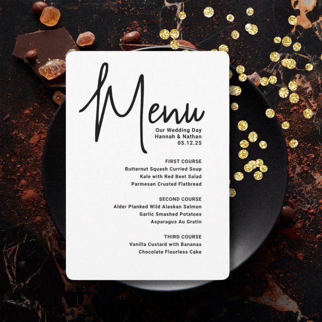 Moderne Mashup Menu Wedding Ankündigung (Von Creator hochgeladen)