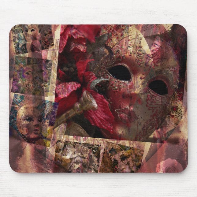 Moderne Masken Mousepad (Vorne)