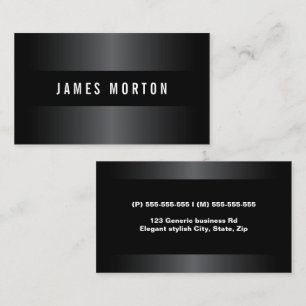 Moderne maskuline schwarz grau beruflich visitenkarte