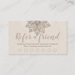 Moderne Massagetherapeutin Script Lotus Blume Treuekarte