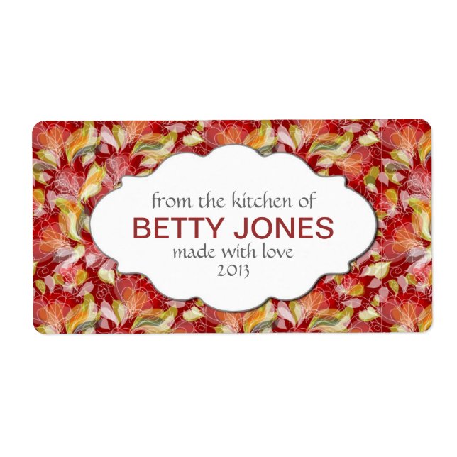 Moderne, maßgeschneiderte DIY Canning-, Jam- oder  (Vorne)