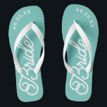 Moderne, maßgeschneiderte Hochzeitfarbenflippen Flip Flops<br><div class="desc">Diese Flip-Flops sind perfekt für die demnächst erscheinende Frau! Passen Sie Ihre Hochzeitszeit und Ihre Hochzeitsfarben an.</div>