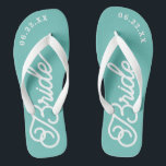 Moderne, maßgeschneiderte Hochzeitfarbenflippen Flip Flops<br><div class="desc">Diese Flip-Flops sind perfekt für die demnächst erscheinende Frau! Passen Sie Ihre Hochzeitszeit und Ihre Hochzeitsfarben an.</div>