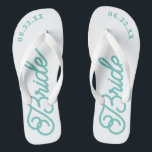 Moderne, maßgeschneiderte Hochzeitfarbenflippen Flip Flops<br><div class="desc">Diese Flip-Flops sind perfekt für die demnächst erscheinende Frau! Passen Sie Ihre Hochzeitszeit und Ihre Hochzeitsfarben an.</div>