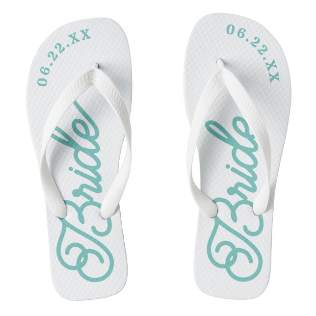 Moderne, maßgeschneiderte Hochzeitfarbenflippen Flip Flops (Fußbett)