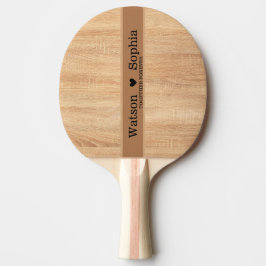 Moderne, maßgeschneiderte Hochzeitskuppel mit Holz Tischtennis Schläger