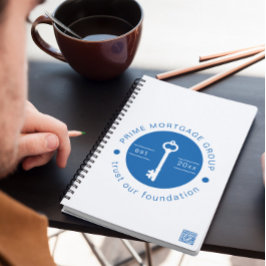 Moderne, maßgeschneiderte Hypothekenfirma hinzufüg Notizblock