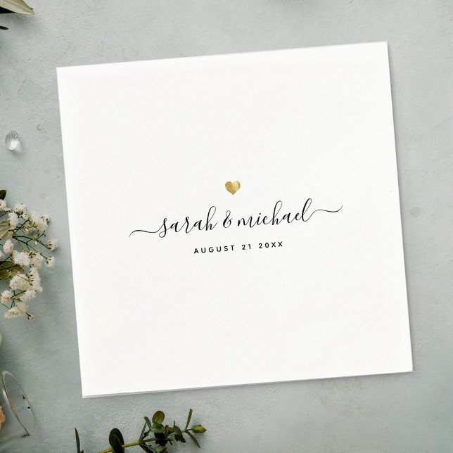 Moderne, maßgeschneiderte Script Calligraphy Weddi Serviette (Von Creator hochgeladen)