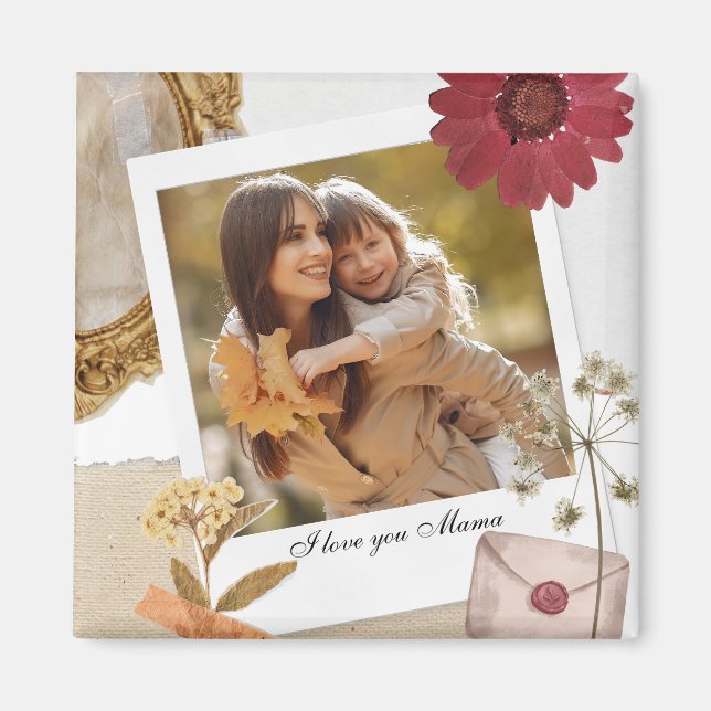 Moderne Maßstäbe in der Liebe Sie Mama Foto Magnet (Vorne)