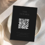 Moderne Matte Black Minimal Hochzeit Begleitkarte<br><div class="desc">Moderne Hochzeitskarten mit minimalem Design in matt schwarzer Farbe.</div>