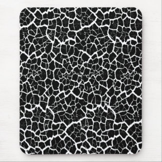 Moderne Mauspad, schwarz, weiß, abstrakt, rissig Mousepad