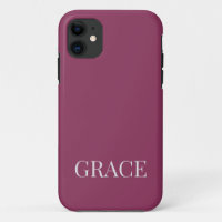 Moderne Mauve-Beere Personalisierter Name Benutzer