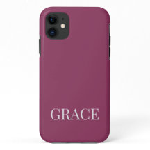 Moderne Mauve-Beere Personalisierter Name Benutzer