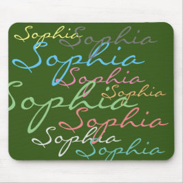 Moderne Maximalistische Individuelle Name Einzigar Mousepad