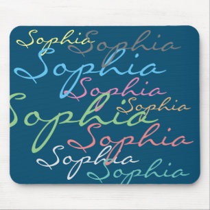 Moderne Maximalistische Individuelle Name Einzigar Mousepad