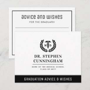 Moderne MD Med School Abschluss Advisor & Wishings Mitteilungskarte