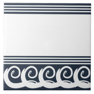 Moderne Meander Keramik Tile Fliese