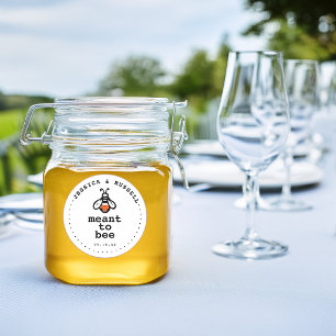 Moderne Meant To Bee Hochzeit Runder Aufkleber