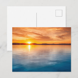 Moderne Meerblick-Wohnung Postkarte
