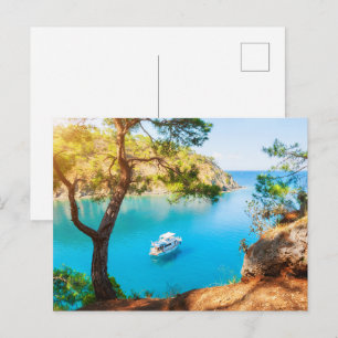 Moderne Meerblick-Wohnung Postkarte