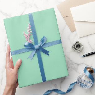Moderne Meeresschaum-Grün-Einfarbig-Farbe Geschenkpapier