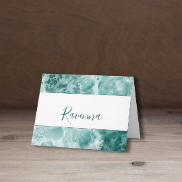 Moderne Meeresschaum-Silber-Hochzeitsfarbe Name