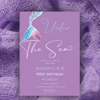 Moderne Meerjungfrau unter dem Meer Einladung