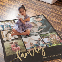 Moderne Mehrfach-Foto-Collage-Familienschrift-Ande