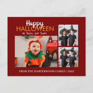 Moderne Mehrfach-Foto-Collage Frohes Halloween Feiertagspostkarte