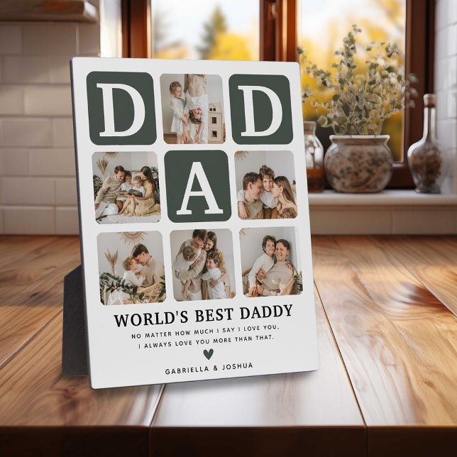 Moderne Mehrfach-Foto-Raster Süße VATER-Geschenk  Fotoplatte (Von Creator hochgeladen)