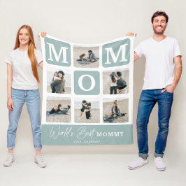 Moderne Mehrfach-Foto-Raster Süßes MUM-Geschenk Fleecedecke
