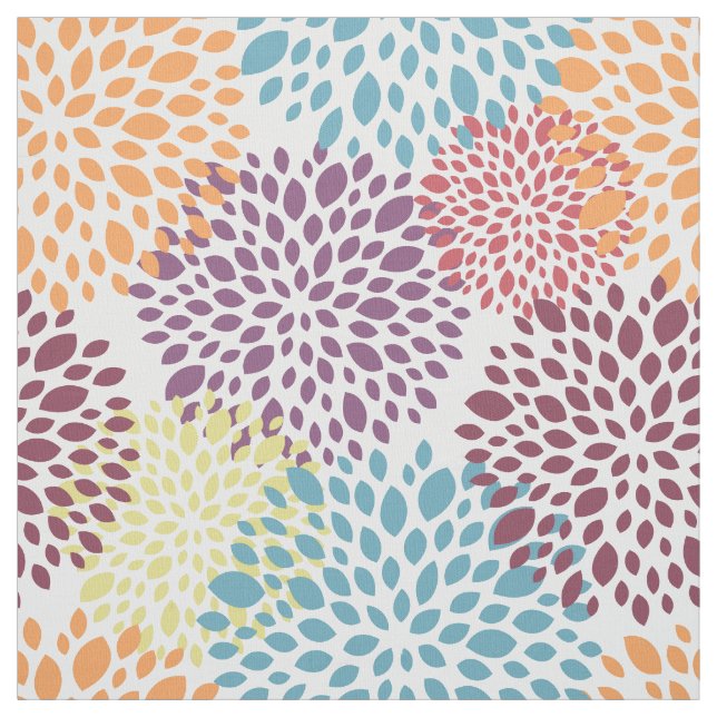 Moderne, mehrfarbige Blumenstoffe Stoff (Muster)